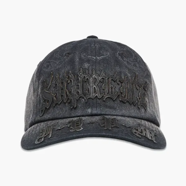 Supreme Leather Appliqué 6-Panel Black