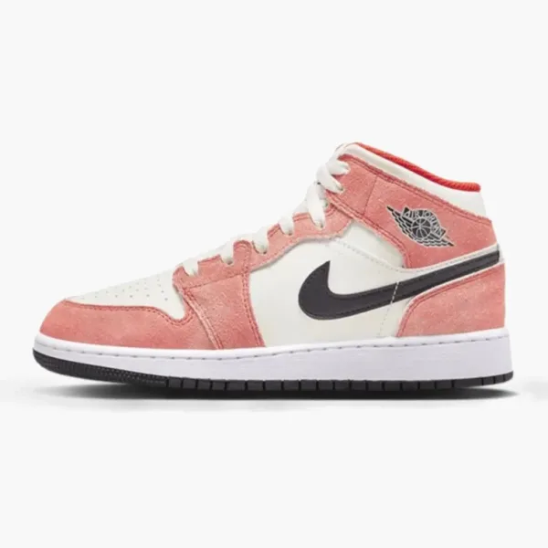 Air Jordan 1 Mid SE GS Orange Suede