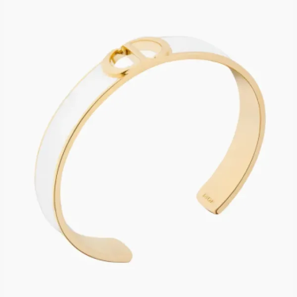 Dior Metal Bangles Gold WMNS White