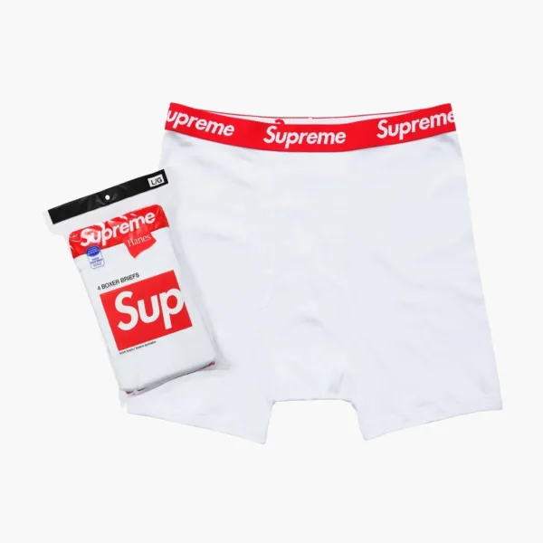 Nike Supreme Hanes Boxer Briefs 4 Pack White