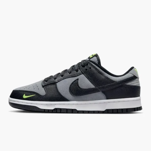 Nike Dunk Low Black Cool Grey Volt Mini Swoosh