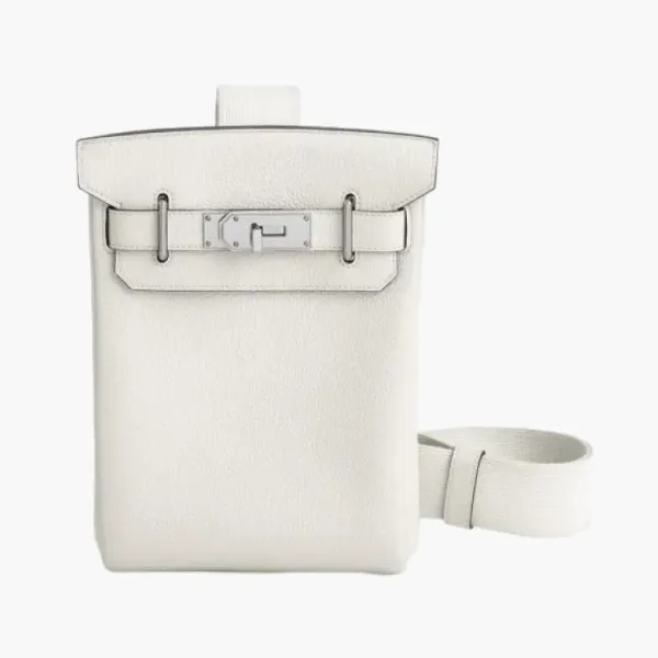 Hermes Hac A Dos Togo Calfskin Shoulder Bag Light Gray