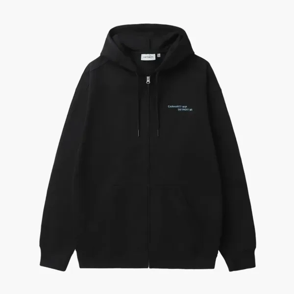 Carhartt WIP Zip Hooded Sweatshirt Black