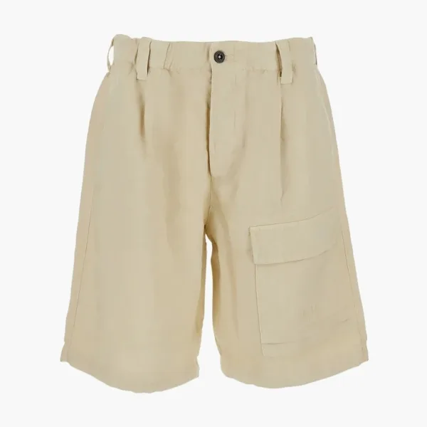 C.P. Company Lino Bermuda Cargo Shorts Sand Beige