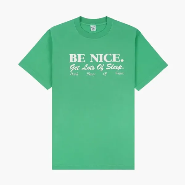 Sporty & Rich Be Nice T-Shirt Verde