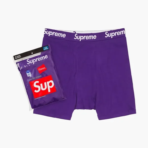 Nike Supreme Hanes Boxer Briefs 2 Pack Purple