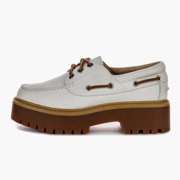Timberland Stone Street Premium Boat Shoes WMNS White Full Grain