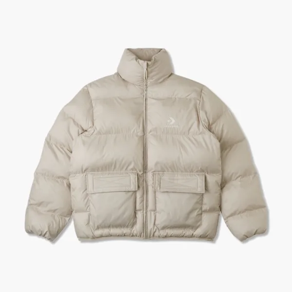 Converse Patch Pocket Puffer Puffer Jacket Cream