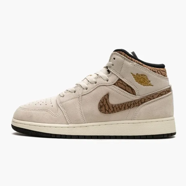 Air Jordan 1 Mid SE GS Brown Elephant