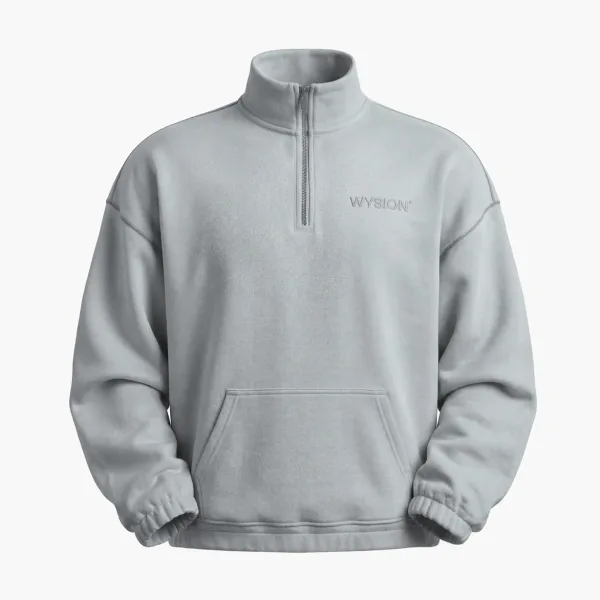 WYSION ZIP SWEATSHIRT SKY GREY