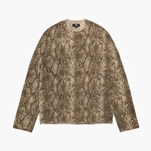 Stussy Python Fine Wool Sweater Khaki