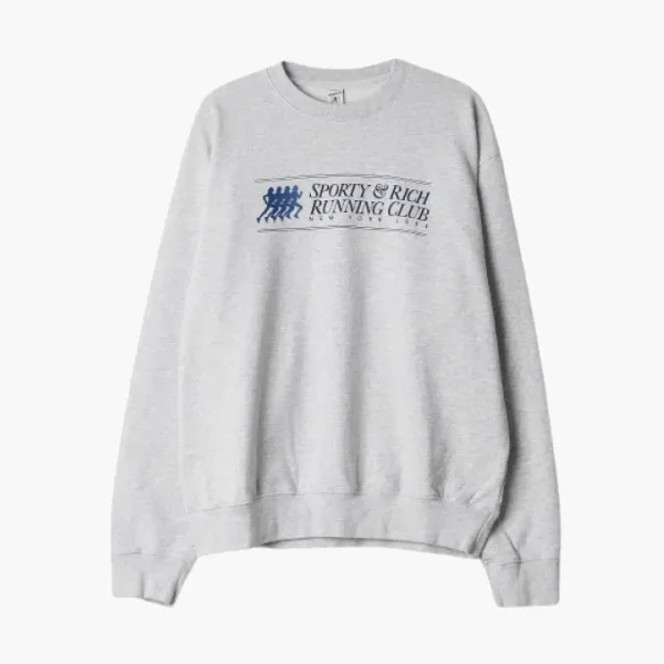 Sporty & Rich 94 Running Club Crewneck Heather Gray