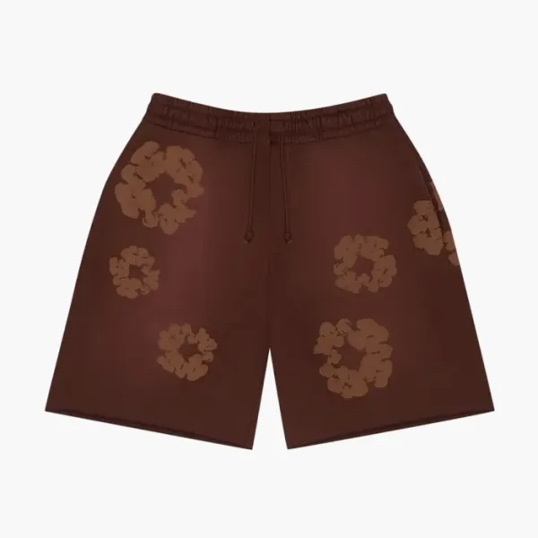 Denim Tears Mono Cotton Wreath Sweat Shorts Brown