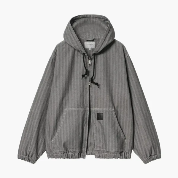 Carhartt WIP Menard Hooded Jacket Grey Herringbone