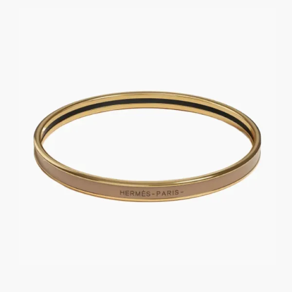 Hermès enamel bracelet Gold