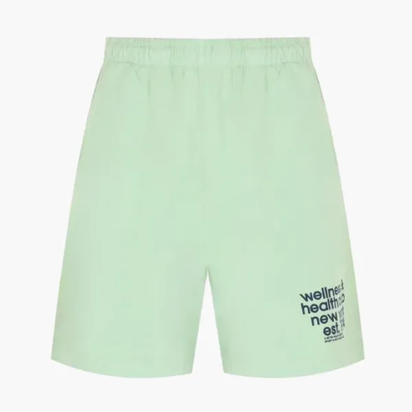 Sporty & Rich Logo-print Elasticated-waist Shorts Green