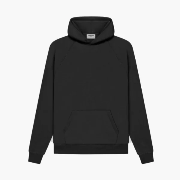 Fear of God Essentials SS21 Pull-Over Hoodie Stretch Limo Logo Black