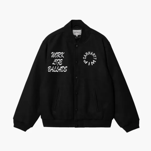 Carhartt WIP Work Varsity Bomber Jacket Black