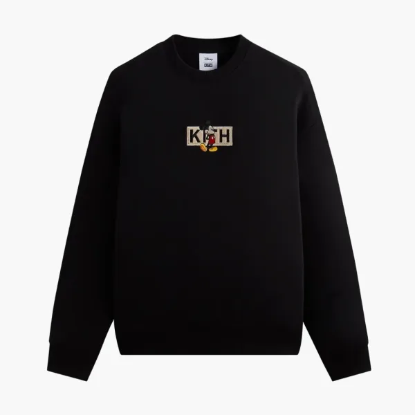 Kith For Mickey & Friends Cyber Monday Mickey Classic Logo Crewneck Black
