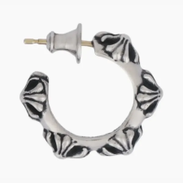 Chrome Hearts Cross Band Hoop Silver
