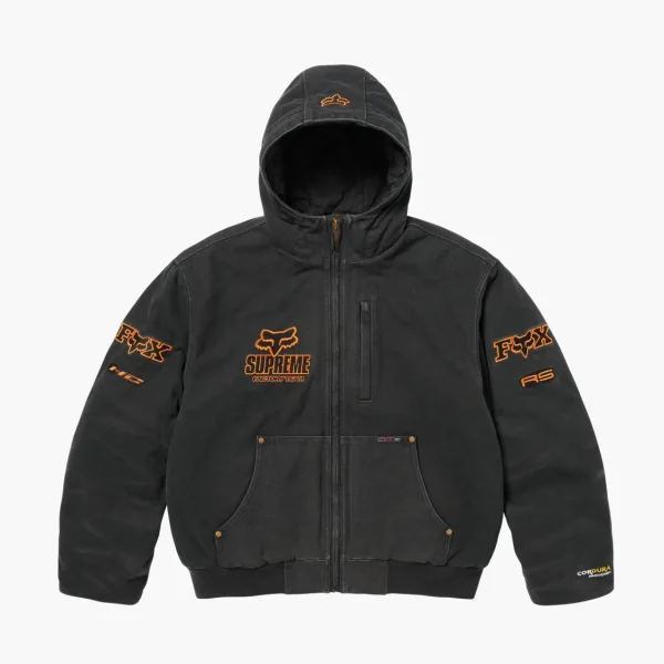 Supreme x Fox Racing Hooded Work Jacket Black