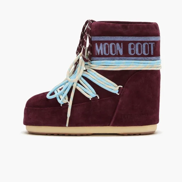 Moon Boot Icon Low Suede Burgundy