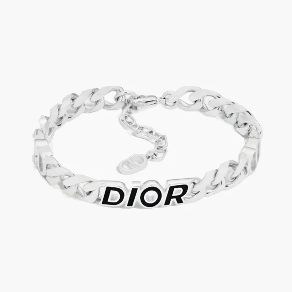 Dior Brass Resin Bracelets Silver
