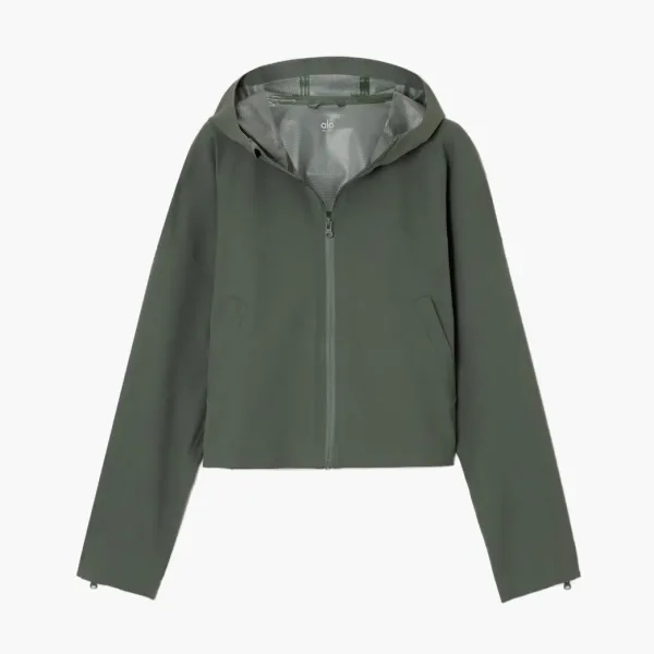 Alo Yoga Rain Or Shine Jacket Dark Cactus