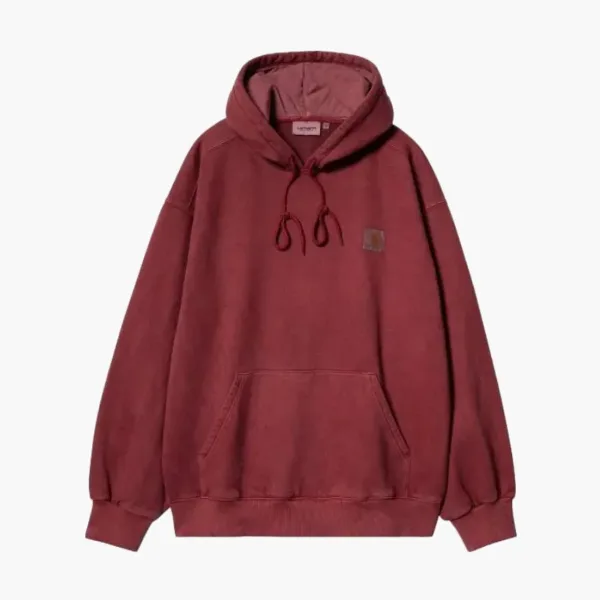 Carhartt WIP Nelson Washed Hoodie Burgundy