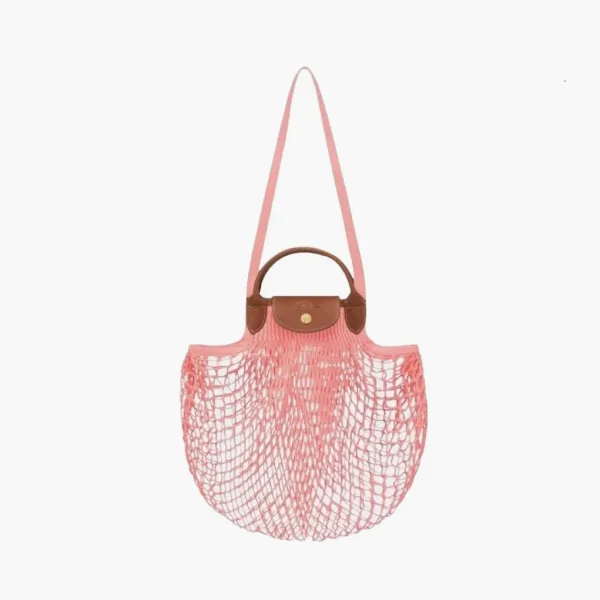Longchamp Le Pliage Filet Top Handle Bag  Blush