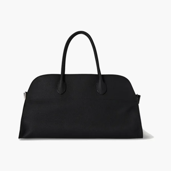The Row EW Margaux Calfskin Leather Bag Black