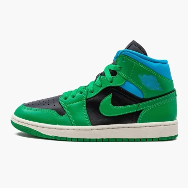 Air Jordan 1 Mid WMNS Lucky Green Aquatone