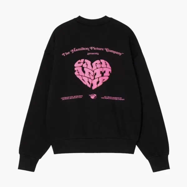 Carhartt WIP Productions Heart Sweatshirt Black Pink