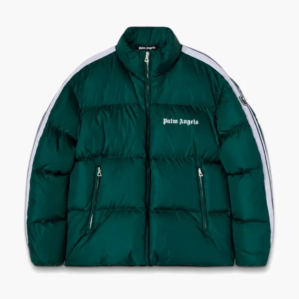 Palm Angels Classic Track Down Jacket Green
