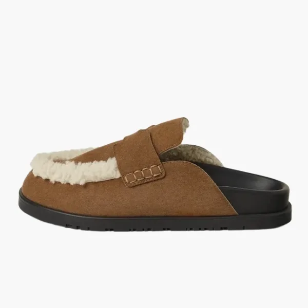 Hermes Go Mule Smoky Brown / Ecru