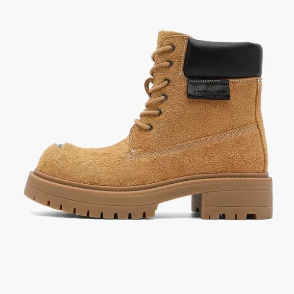 Mason Prince Classic Anti Leather Martin Boots Beige
