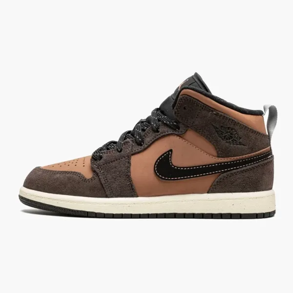 Air Jordan 1 Mid SE PS Dark Chocolate