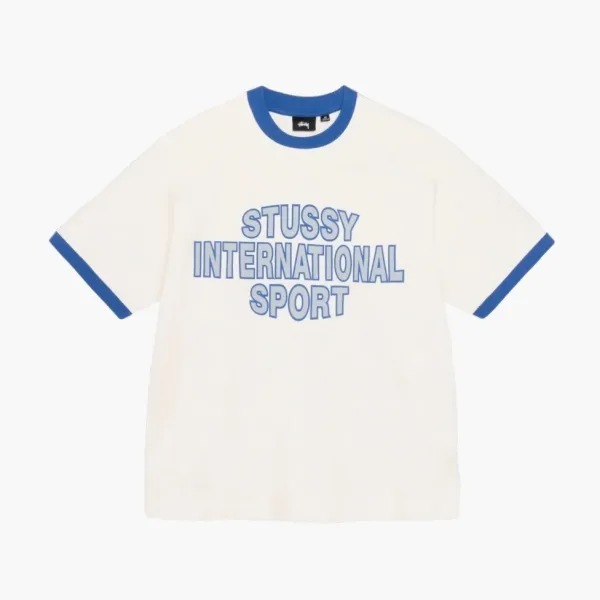 Stussy Sport Ringer Tee Off White