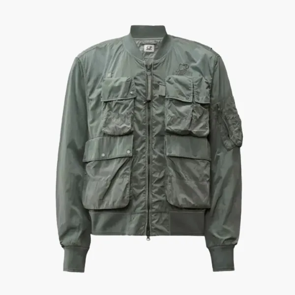 C.P. Company Chrome-R Multipocket Bomber Jacket Blue