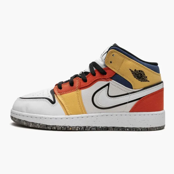 Air Jordan 1 Mid GS Multi-color Canvas