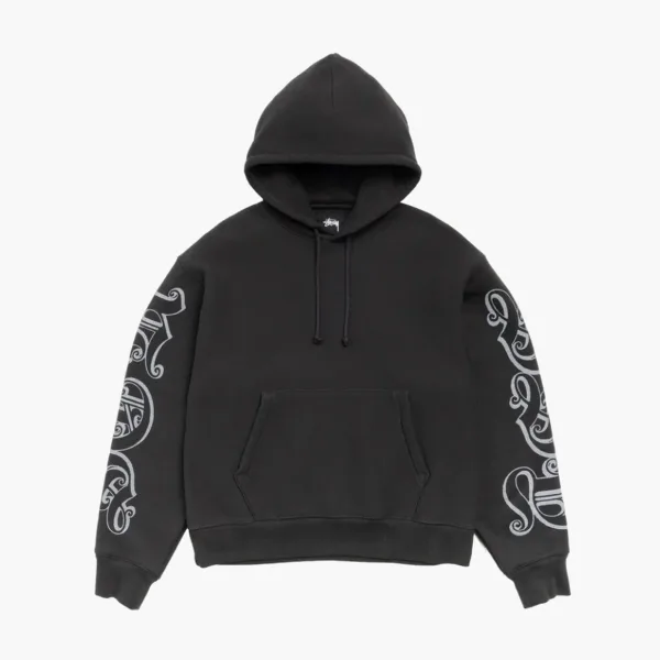 Stussy Motif Print Hoodie Black