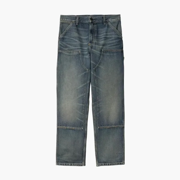 Carhartt WIP Double Knee Pant Washed Blue Denim