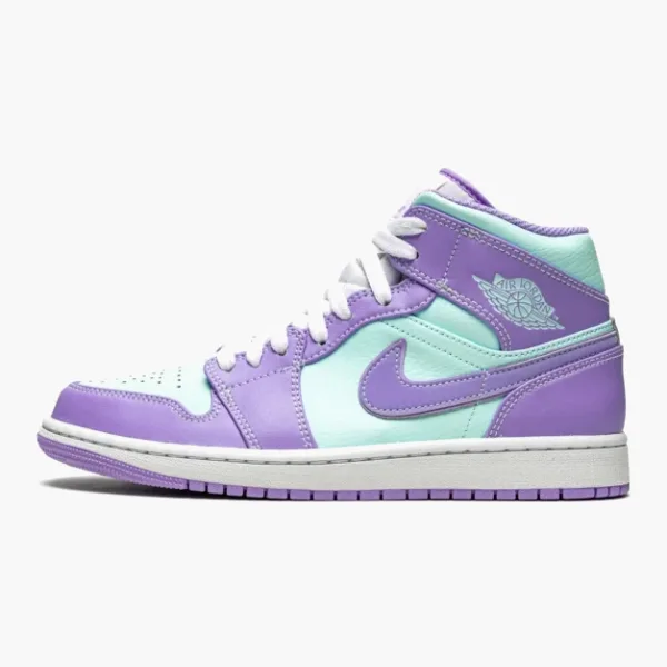 Air Jordan 1 Mid Purple Aqua