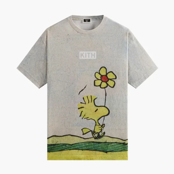 Kith For Peanuts Woodstock Comic Vintage Tee Chalk