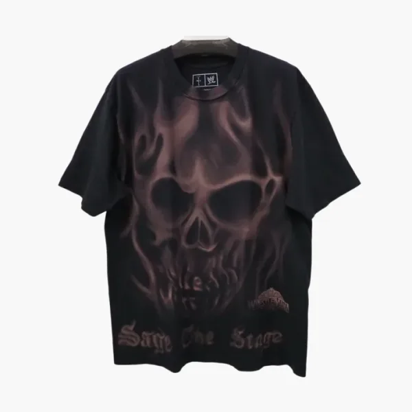 Travis Scott x CJ x W.W.E Sage The Stage T-Shirt Black