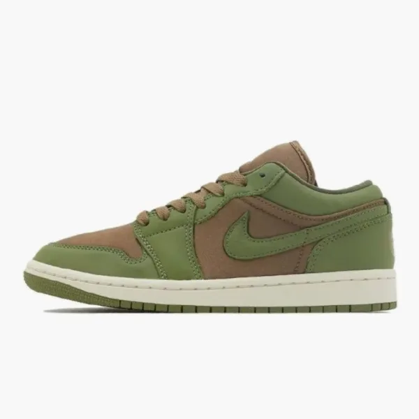 Air Jordan 1 Low SE WMNS Brown Kelp Sky J Light Olive