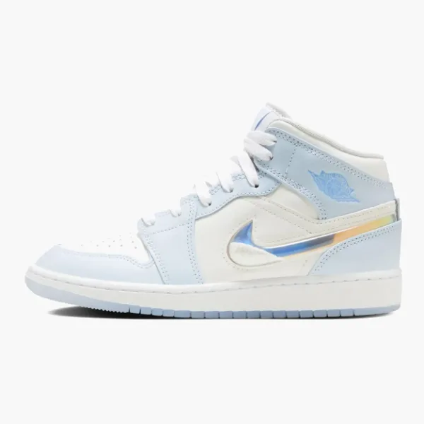 Air Jordan 1 Mid SE GS Glitter Swoosh