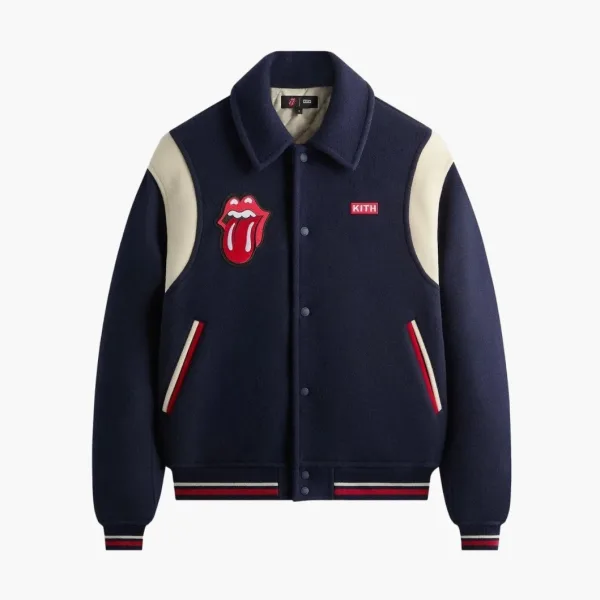 Kith For The Rolling Stones Wool Varsity Jacket Nocturnal