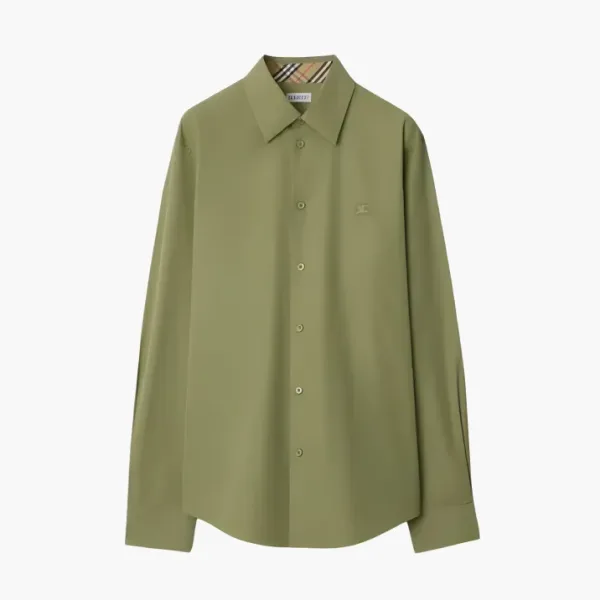 Burberry Men's Button Up Shirts Green