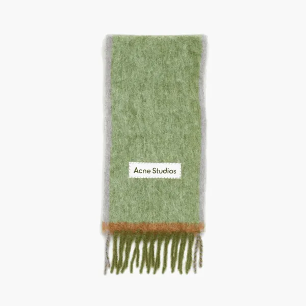 Acne Studios Wool Mohair Scarf Grass Green